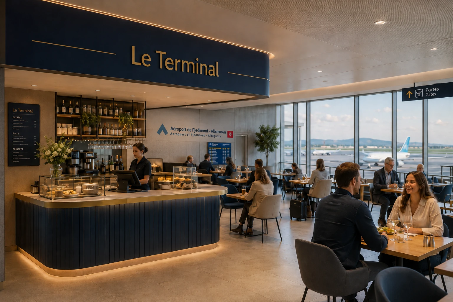 Restaurant Le Terminal de l’aéroport de Pjedìmont – Albanuova