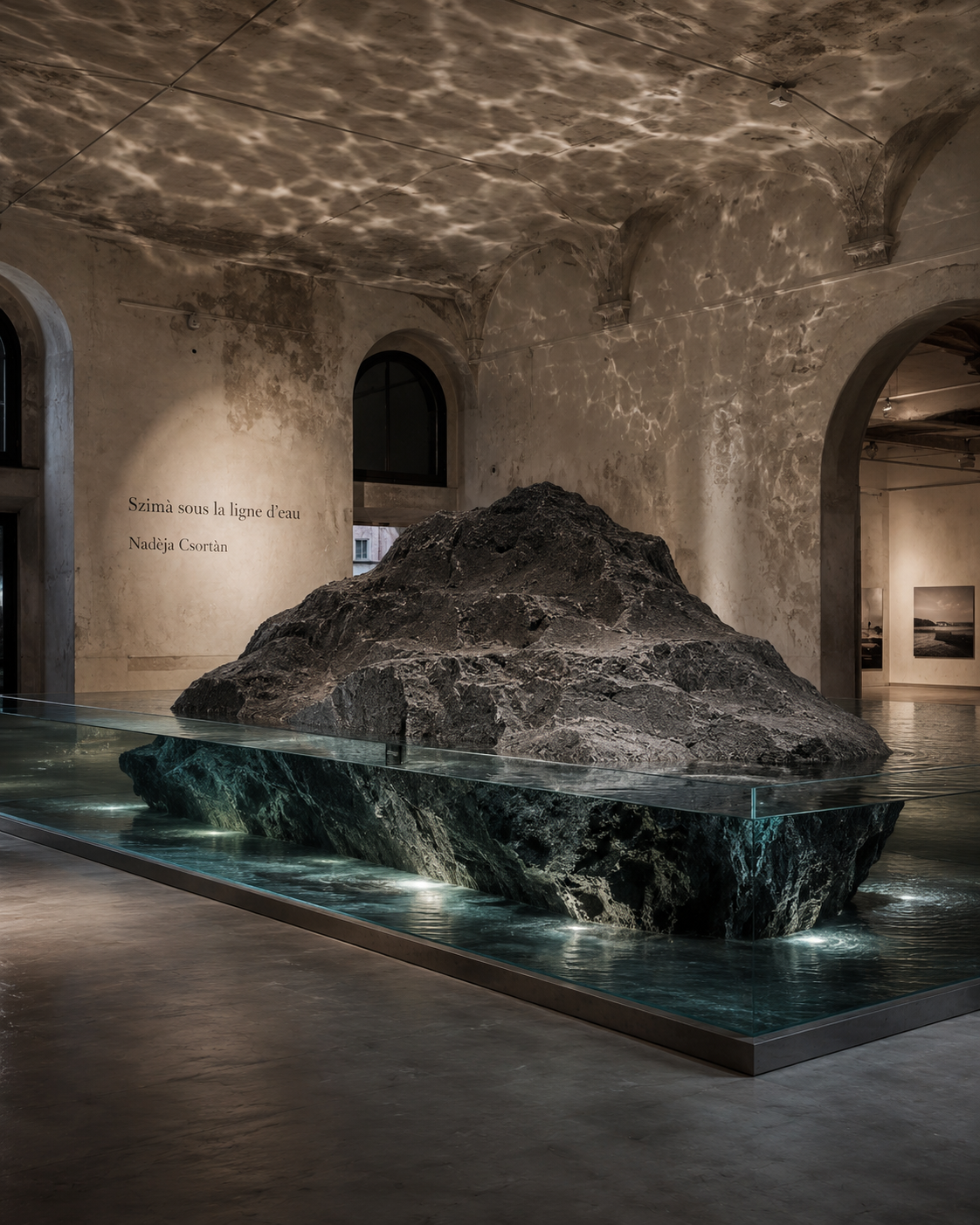 Szimà sous la ligne d’eau, installation de Nadèja Csortàn
